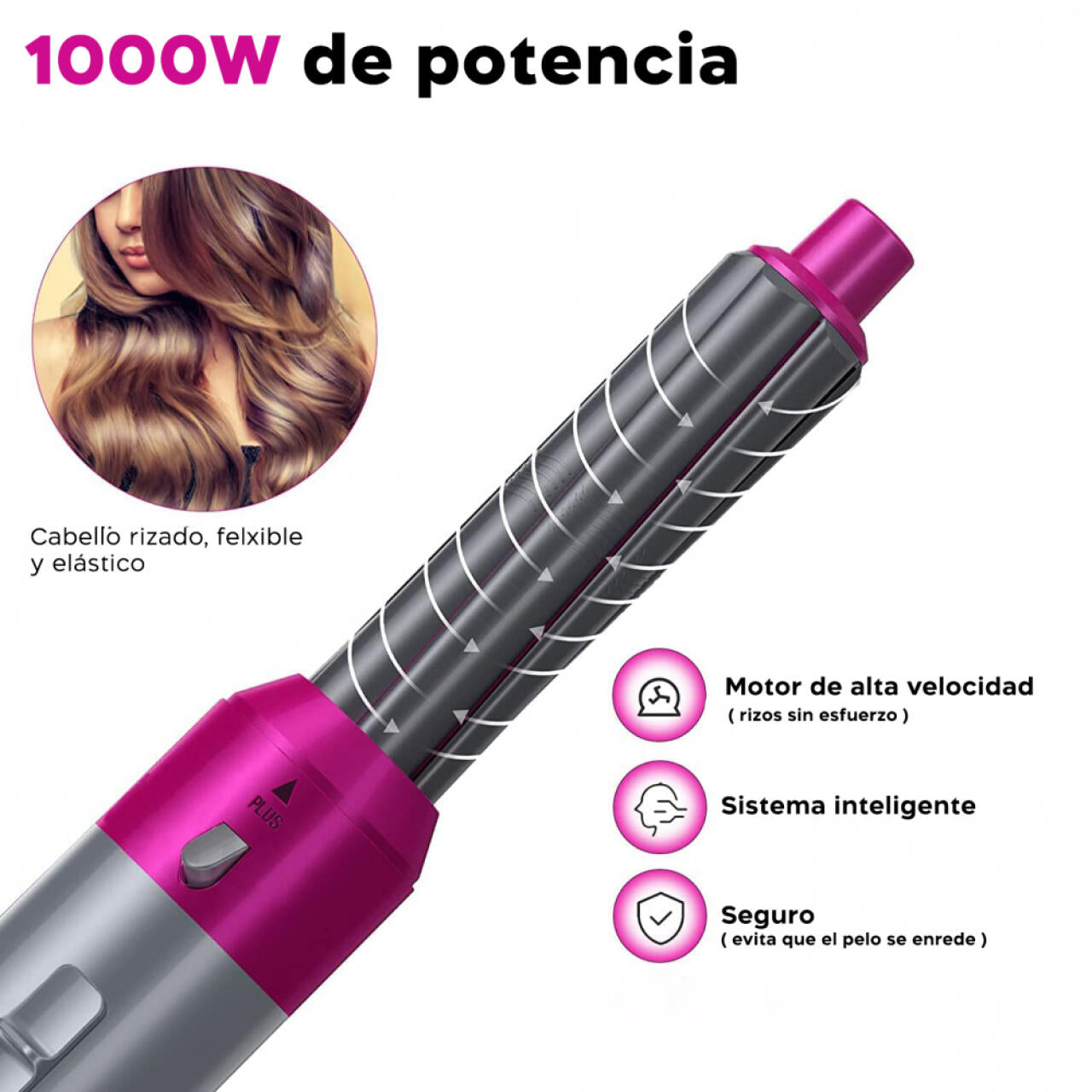 5-en-1 Cepillo Secador  Moldeador De Pelo