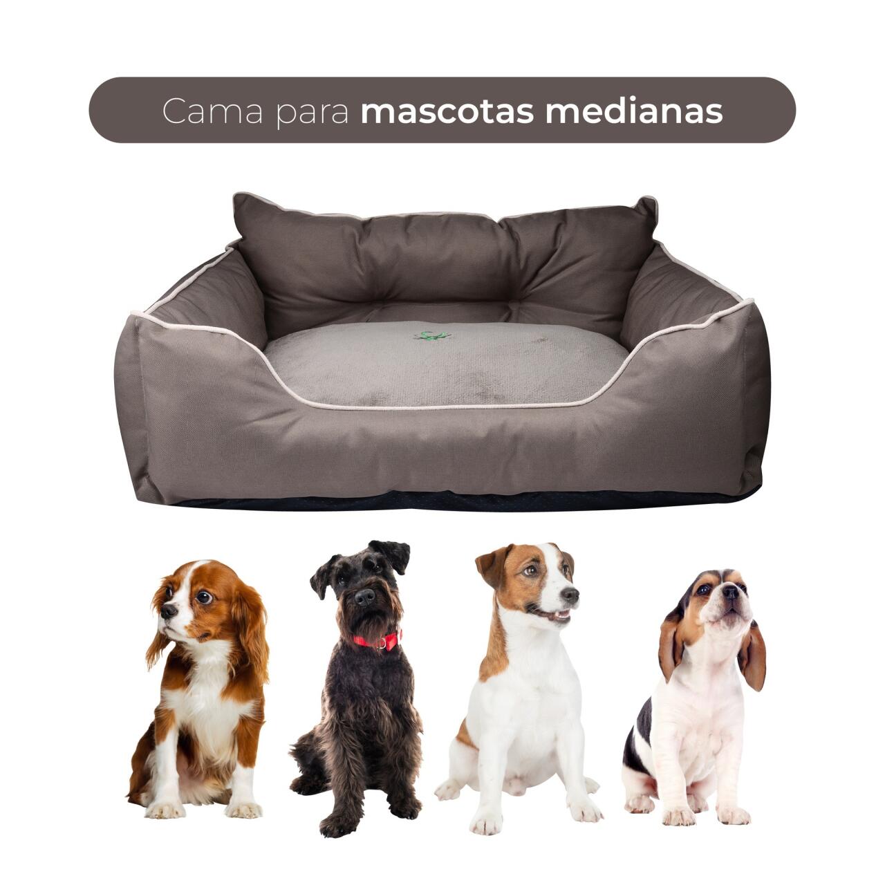 Cama para Mascota en Poliéster Benetton BE - Diseño Ergonómico y Lavable, Disponible en Varias Dimensiones